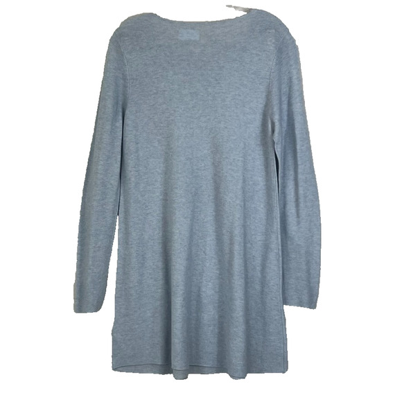 Eileen Fisher Tunic Sweater Women's Size Small Blue Organic Cotton Long Sleeve - Picture 2 of 6